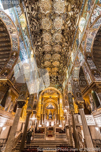 Image of Golden mosaic in La Martorana church, Palermo, Italy