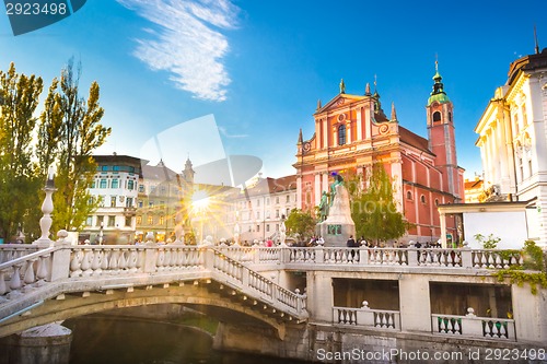 Image of Medieval Ljubljana, Slovenia, Europe.