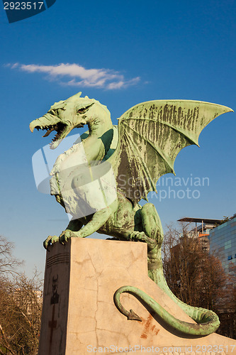 Image of Famous Dragon bridge in Ljubljana