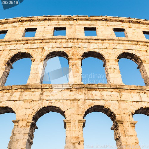 Image of Ancient Roman Amphitheater; Pula, Croatia