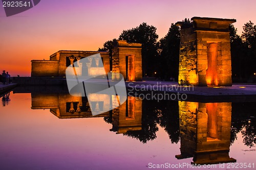 Image of Templo de debod in Madrid, Spain