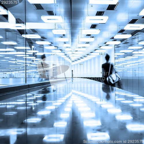 Image of Contemporary airport terminal hall.