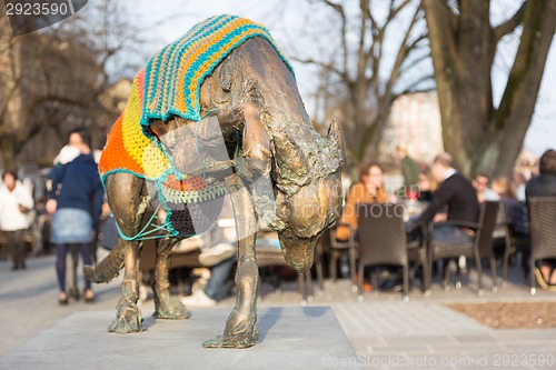 Image of Artistic sculpture in Ljubljana, Slovenia.