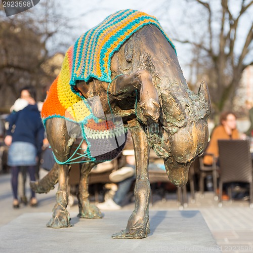 Image of Artistic sculpture in Ljubljana, Slovenia.