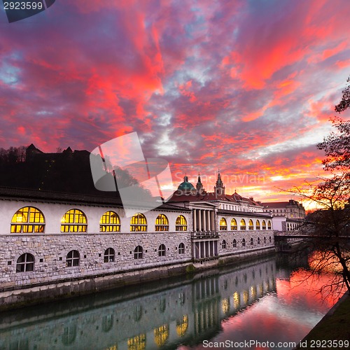 Image of Ljubljana, capital of Slovenia, Europe.