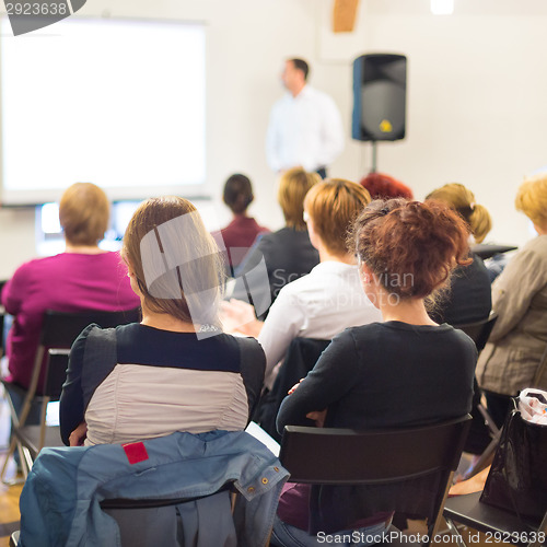 Image of Academic professor lecturing at the faculty.