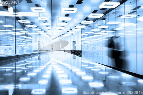 Image of Contemporary airport terminal hall.