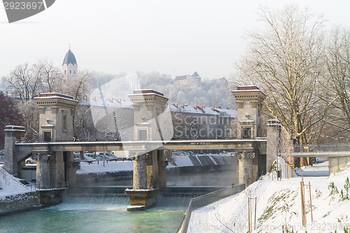 Image of Sluice on the River Ljubljanica, Ljubljana, Slovenia.