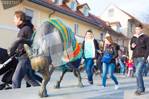 Image of Artistic sculpture in Ljubljana, Slovenia.