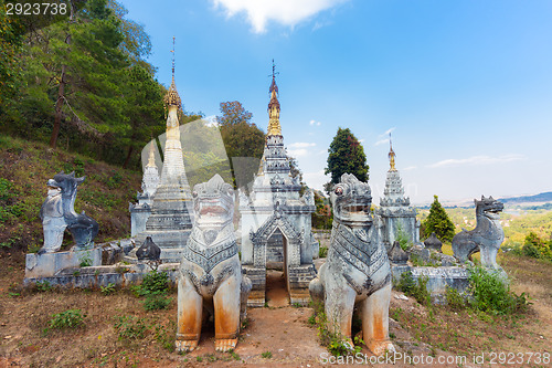 Image of Ancient buddhist temple, Pindaya, Burma, Myanmar.