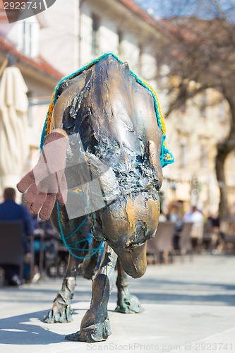 Image of Artistic sculpture in Ljubljana, Slovenia.