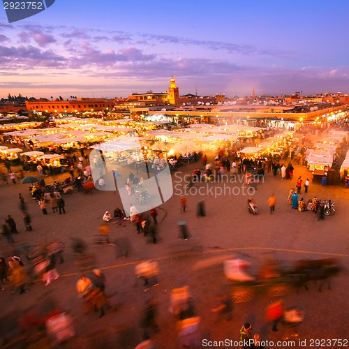 Image of Jamaa el Fna, Marrakesh, Morocco, Africa.