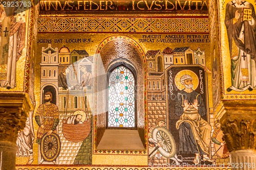 Image of Golden mosaic in La Martorana church, Palermo, Italy