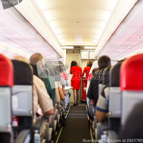 Image of Interior of airplane. 