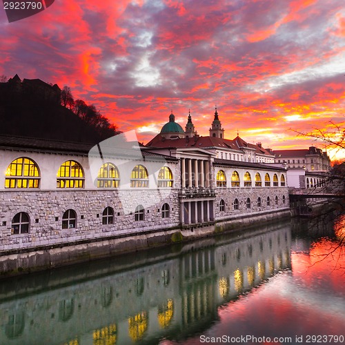 Image of Ljubljana, capital of Slovenia, Europe.