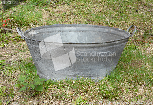 Image of Empty tin bath 