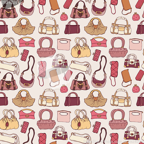 Image of Women handbags. Seamless pattern.