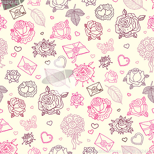 Image of Seamless wedding patterns.
