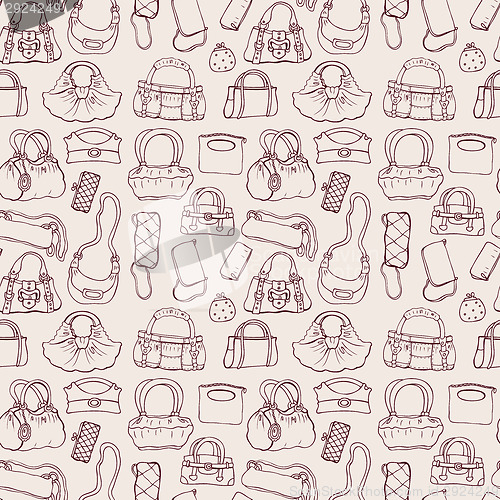 Image of Women handbags. Seamless pattern.