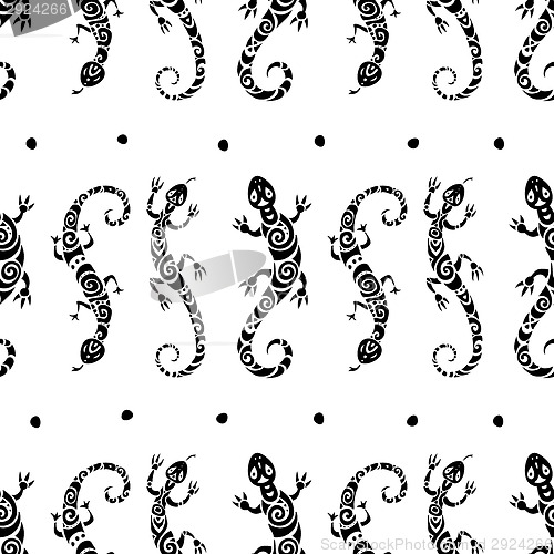 Image of Lizards. Seamless pattern.