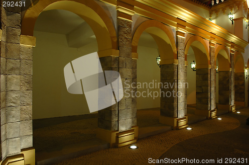 Image of The antique architecture with arches