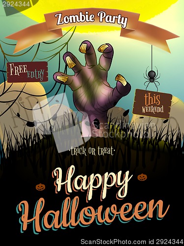 Image of Halloween poster for holiday. EPS 10