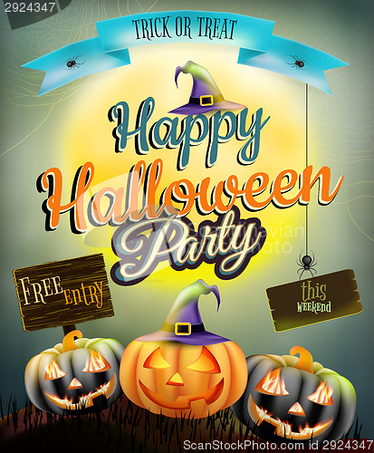 Image of Halloween poster for holiday. EPS 10