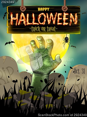 Image of Halloween poster for holiday. EPS 10