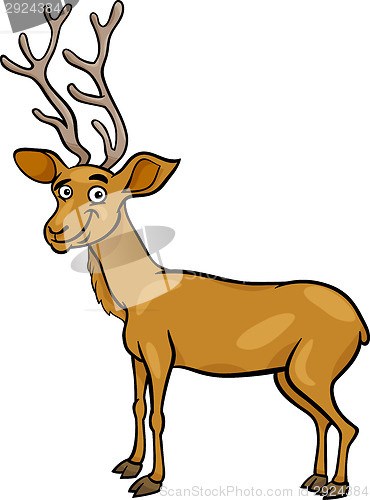 Image of wapiti deer cartoon illustration