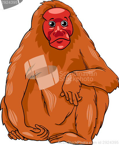 Image of uakari animal cartoon illustration