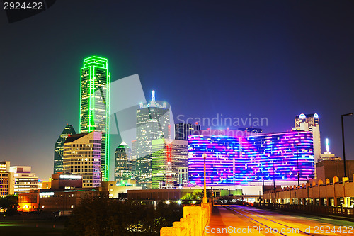 Image of Dallas cityscape at the night time