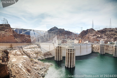 Image of Aerial view of Hoover dam