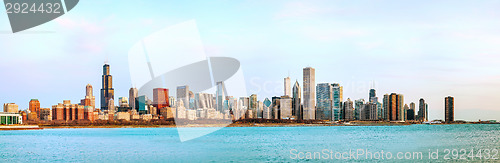 Image of Chicago downtown cityscape panorama