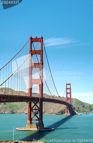Image of Famous Golden Gate bridge in San Francisco