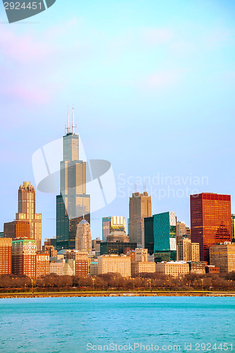 Image of Chicago downtown cityscape