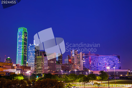 Image of Dallas cityscape at the night time