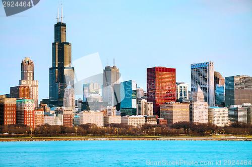 Image of Chicago downtown cityscape