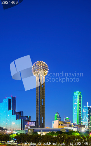 Image of Dallas cityscape at the night time