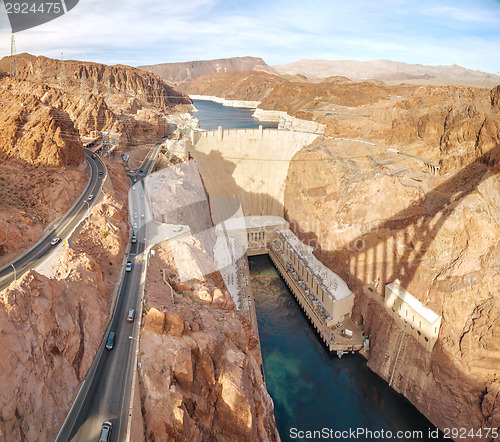 Image of Aerial view of Hoover dam