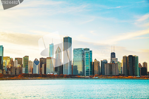 Image of Chicago downtown cityscape