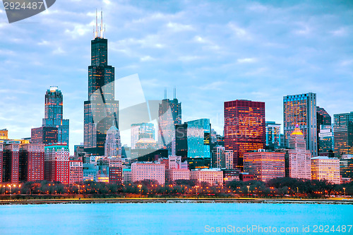 Image of Chicago downtown cityscape