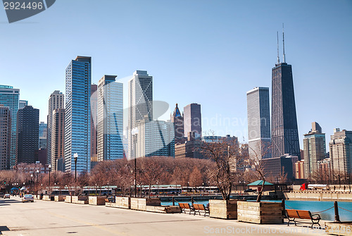 Image of Chicago downtown cityscape