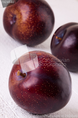 Image of Fresh ripe red plums