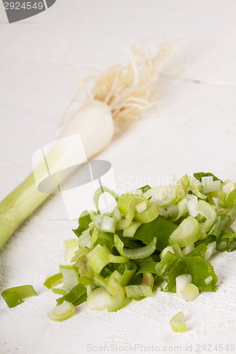 Image of Diced fresh leeks