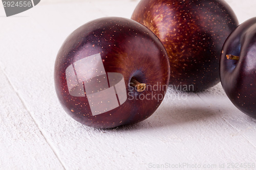 Image of Fresh ripe red plums