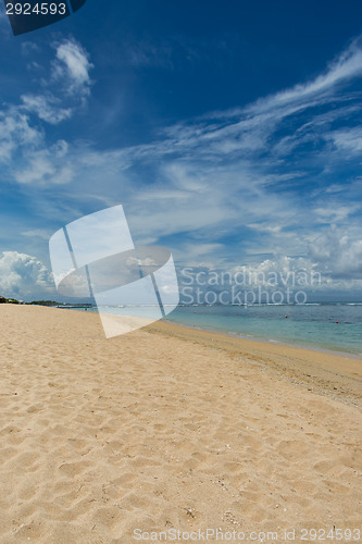 Image of Beautiful tropical beach with lush vegetation