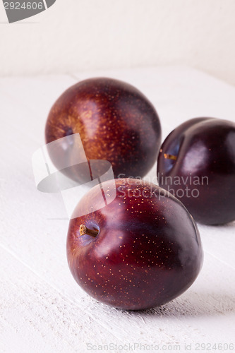 Image of Fresh ripe red plums