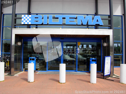 Image of Entrance - Biltema sign.