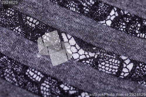 Image of Closeup Gray Flax Linen