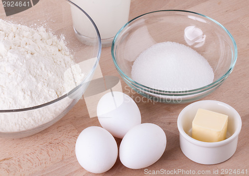 Image of Baking ingredients in the kitchen